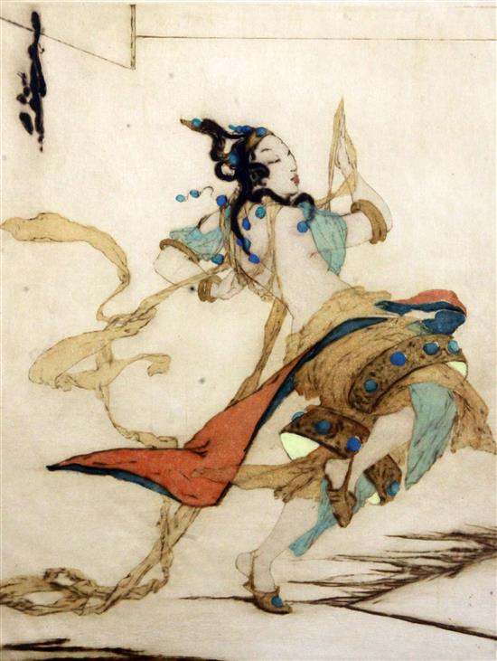 Elyse Ashe Lord (fl.1915-39) The Dance, Before The Dance and After the Dance largest 11.5 x 9in.